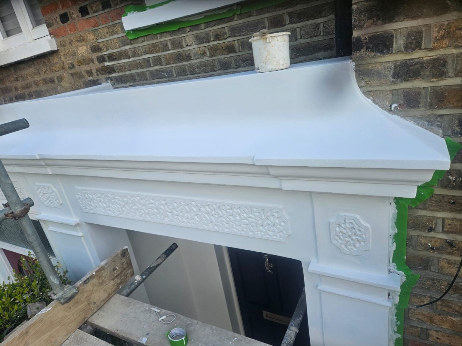 Brick cleaning in progress, Wimbledon